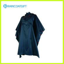 New Desgin Front Pocket Foldable Nylon PU Raincoat Rpy-020